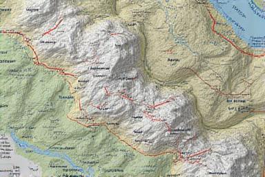 Waterproof topographic map of Annapurna Circuit Nepal